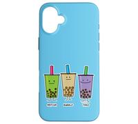 Matcha boba tea green drink milk Taro tapioca Japanese pearl Case for iPhone 16 Plus