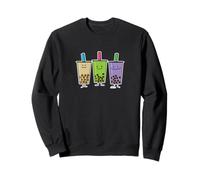 Matcha boba tea green drink milk Taro tapioca Japanese pearl Sweatshirt