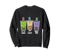 Matcha boba tea green drink milk Taro tapioca Japanese pearl Sweatshirt