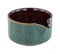 Matcha Bowl 500 Ml For Traditional Japanese Chawan With Pouring Spout Handmade Shiny Glaze Artisanal Design For Tea Ceremony Latte Matcha Enthusiasts Single Piece Easy Clean Fit For Cultural(A)
