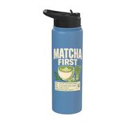 Matcha First Zen Morning Ritual Drink Stainless Steel Insulated Water Bottle