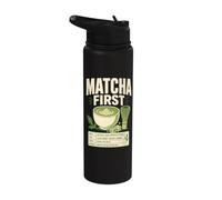 Matcha First Zen Morning Ritual Drink Stainless Steel Insulated Water Bottle