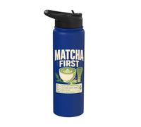 Matcha First Zen Morning Ritual Drink Stainless Steel Insulated Water Bottle