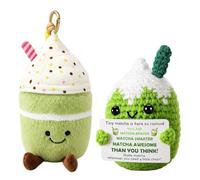 Matcha Gift, Emotional Support Crochet, Cute Keychain Set For Daily Bag Personalisation And Office Desk Decoration, For Gift Shoppers And Kawaii Enthusiasts Desk And Home, Crochet Gifts For Women