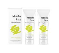 Matcha Hemp Hydrating Cleanser, Non Stripping Daily Face Wash, Hydrating Gel Cleanser, With Hemp Seed Oil, Supports Skin Barrier Enriched for All Skin Types, Vegan & Cruelty Free (2Pcs)