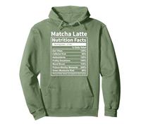Matcha Latte Nutrition Facts Funny Lazy Halloween Costume Pullover Hoodie