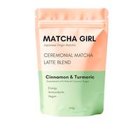 Matcha Latte Powder with Turmeric & Cinnamon - Ceremonial Grade, 5 Natural Ingredients, Vegan, Natural Energy, Focus, Immunity, Metabolic Support| Uk made, 30 servings of Matcha Fuel Powder