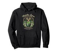 Matcha Lover Society Elegant Tea Aesthetic Zen Art Pullover Hoodie
