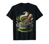 Matcha Loving Cat Mom Who Starts Mornings Green Tea Morning T-Shirt