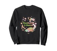 Matcha Manifesting Aesthetic Spiritual Wellness Art Sweatshirt