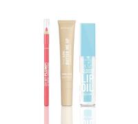 Matcha Mess Lip Rotation, Rimmel Plumping Lip Liner in Kinda Cute, Oh My Gloss! Lip Oil in Shade Shifter & Butter Me Up in Vanilla Frost