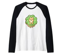 Matcha Mochi Donut Shiba Inu Dog Raglan Baseball Tee