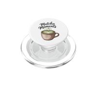 Matcha Moments Green Tea Latte Cute Maccha Powder Graphic PopSockets PopGrip for MagSafe