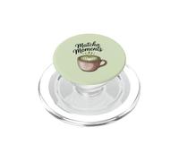 Matcha Moments Green Tea Latte Cute Maccha Powder Graphic PopSockets PopGrip for MagSafe