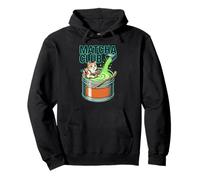 Matcha Morning Club Cafe Culture Cozy cat Pullover Hoodie