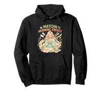Matcha Morning Energy Cute Aesthetic Relaxing Vibes Pullover Hoodie