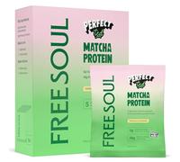 Matcha Protein Powder by Free Soul x PerfectTed | Protein Powder & Ceremonial Grade Matcha Powder with Digestive Enzymes | 5 x 25g Sachets | 18g Protein | Vanilla Flavour