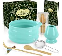 Matcha Set - 7-Piece Matcha Stirrer Set Includes Matcha Bowl with Spout, Bamboo Matcha Stirrer and Stand, Bamboo Matcha Spoon, Teaspoon, etc., Gift for Your Loved Ones