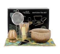 Matcha Set-Set of 7 Matcha Kit for Ceremony Matcha Whisk Set with Ceramic Matcha Bowl Whisk Holder