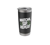 Matcha Sip Repeat Funny Iced Matcha Latte Stainless Steel Insulated Tumbler
