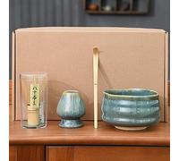 Matcha Tea Set 4 Piece Song Dynasty Kung Fu Tea Teaware Japanese Tea Room Tea Making Tools Matcha Culture Lovers Gifts Travel Tea Set for Tea Lovers(LBU)