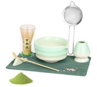 Matcha Tea Set, 7 Pcs Matcha Kit with Matcha Whisk, Matcha Bowl and Spoon, Matcha Whisk Set for Matcha Lovers Making Breakfast, Latte, Gift for Matcha Beginners