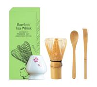 Matcha Tea Set - Japanese Matcha Whisk (Chasen), Chashaku Scoop, Ceramic Bowl - Traditional Matcha Kit for Perfectly Whisked Matcha Latte & Tea Ceremony - Gift for Matcha Lovers (Pink Flower)
