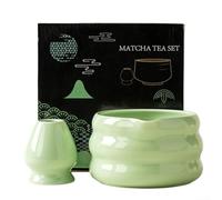 Matcha Tea Set with Bowl for Traditional Ceremony(Bright Green)