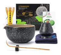 TEANAGOO Matcha Whisk,7 Pcs Matcha Set,Matcha Kit for Ceremony,Matcha Tea Set for Making Breakfast/Latte,Matcha Whisk Set and Bowl(chawan) with All Accessories,Gift for Matcha Lover
