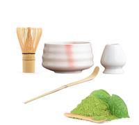Matcha Whisk - Scoop Set, Ceramic Matcha Set | Tea Set Matcha Set, Professional Heavy Duty Matcha Set for Family, Friends, Coworkers, Home, Field, Kitchen, Esszi