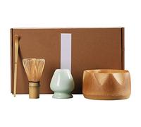 Matcha Whisk Set - 4 PCS, Bamboo Whisk Chasen, Bamboo Scoop, Matcha Bowl & Whisk Holder, Perfect Kit for Matcha Tea Preparation