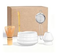Matcha Whisk Set, 5 Pcs Matcha Kit with Handcrafted Bamboo Chasen & Ceramic Bowl Matcha Kit, Complete Matcha Making Kit Tea Ceremony - Ideal Matcha Gift Set
