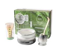 Matcha Whisk Set, 5 Pcs Matcha Set for Ceremony, Ceramic Matcha Kit, Matcha Tea Set for Making Breakfast/Matcha Latte, Gift for Matcha Lover, Perfect Matcha Starter Kit for Matcha Tea Ceremony