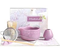 Matcha Whisk Set, 7 Pcs Matcha Tea Set,Matcha Kit for Ceremony,Matcha Set Kit, Matcha Starter Kit for Macha Beginner Making Tools with Small Sifter Sieve Mixer Wisk Chasen Chawan