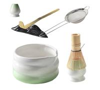 Matcha Whisk Set - 7 Piece Matcha Set, Tea Making Tools | Japanese Matchas Tool Whisk and Bowl Sets, Scoop, Whisks Holder, Sifter, Spoon Rest, and Wooden Tea Tools for Traditional Ceremony, LAT
