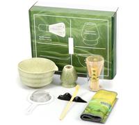 Matcha Whisk Set, 7Pcs Ceramic Matcha Set, Matcha Kit for Ceremony, Matcha Tea Set for Making Breakfast/Latte, Matcha Whisk Set and Ceramic Bowl, Gift for Friend/Family/Matcha Lover