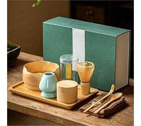 Matcha Whisk Set - 8 Piece Bamboo Tea Ceremony Kit with Chasen, Chawan, Chashaku, Caddy & Tray - Complete Tool Set for Authentic Matcha Preparation