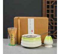 Matcha Whisk Set, Matcha Kit Ceremonial Grade Matcha Includes Bowl with Spout Bamboo Whisk Scoop Sifter, Gift for Macha Lovers to Enjoy Making Tea (6)