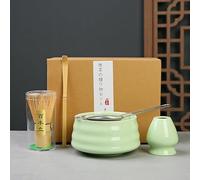 Matcha Whisk Set, Matcha Kit Ceremonial Grade Matcha Includes Bowl with Spout Bamboo Whisk Scoop Sifter, Gift for Macha Lovers to Enjoy Making Tea (5)