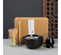 Matcha Whisk Set, Matcha Kit Ceremonial Grade Matcha Includes Bowl with Spout Bamboo Whisk Scoop Sifter, Gift for Macha Lovers to Enjoy Making Tea (3)