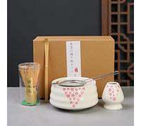 Matcha Whisk Set, Matcha Kit Ceremonial Grade Matcha Includes Bowl with Spout Bamboo Whisk Scoop Sifter, Gift for Macha Lovers to Enjoy Making Tea (8)