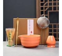 Matcha Whisk Set, Matcha Kit Ceremonial Grade Matcha Includes Bowl with Spout Bamboo Whisk Scoop Sifter, Gift for Macha Lovers to Enjoy Making Tea (12)