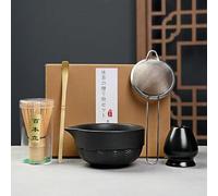 Matcha Whisk Set, Matcha Kit Ceremonial Grade Matcha Includes Bowl with Spout Bamboo Whisk Scoop Sifter, Gift for Macha Lovers to Enjoy Making Tea (15)
