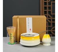 Matcha Whisk Set, Matcha Kit Ceremonial Grade Matcha Includes Bowl with Spout Bamboo Whisk Scoop Sifter, Gift for Macha Lovers to Enjoy Making Tea (7)