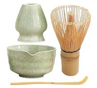 Matcha Whisk Set Matcha Making Kit Matcha Starter Set Ceramic Matcha Whisk Reusable Matcha Set Elegant Matcha Kit Includes Matcha Bowl with Spout, Matcha Whisk Holder, Bamboo Whisk and Bamboo Scoop
