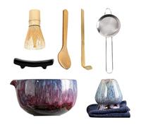 Matcha Whisk Set, Professional Tea Tool, Ceremony Kit for Meditation Practice Morning Ritual Wellness Preparation Gift for Zen Lovers Kitchen Use Traditional Drink Making