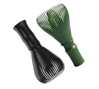 Matcha Whisks, 2-Piece Bamboo Whisk Set for Traditional Matcha Tea Preparation, Handcrafted Chasen Design with Durable Construction