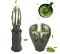 Matcha Whisks, Reusable PP Resin Matcha Whisk, Japanese Tradition Matcha Accessories, Suitable for The Tea Ceremony（Green）