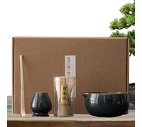 Matchaa Whisk Set - 4 Piece Ceramic Bowl Kit with Spout | Japanese Tea Ceremony Tools Whisk Spoon Holder for Home Daily Use Enjoy Alone Or Share with Friends