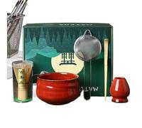 matchaBowl and Whisk Set - Complete matchaKit, 5-Piece Tea Set | Whisk, Scoop, and Bowl for Daily Tea Rituals, Japanese-Style Brewing at Home, Sharing with Guests, or Festive Gift Giving